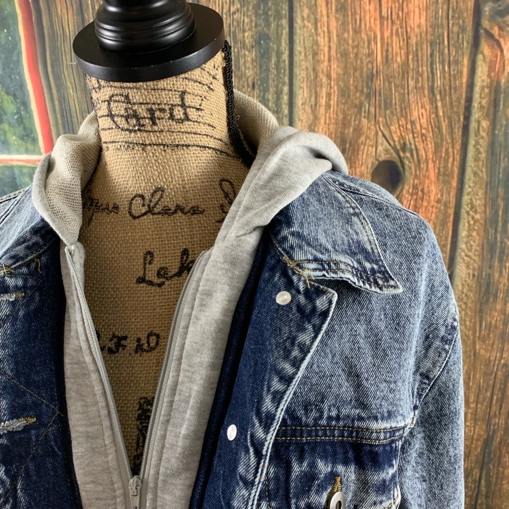 2Sable‎ Denim Hooded Jacket - Picture 3 of 8